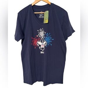 New Boy Scouts of America T-Shirt with Fireworks Design